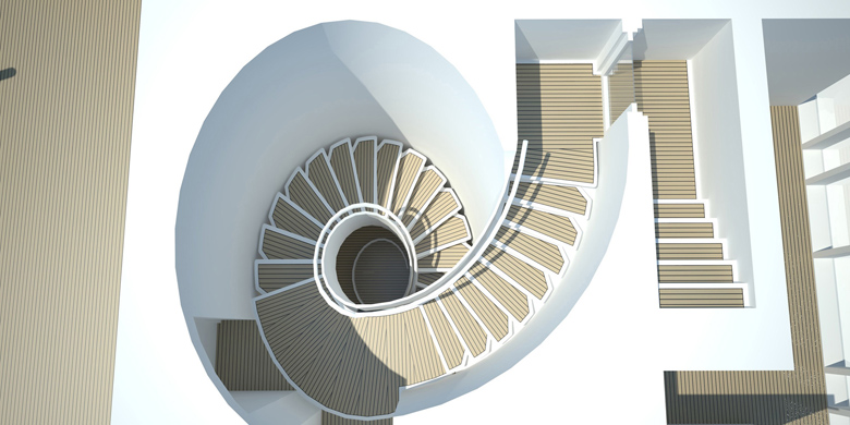 Yacht Style Helical Stair